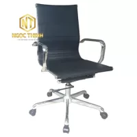 Ghế lưới lãnh đạo cao cấp lưng trung, khung thép bọc da công nghiệp GL212